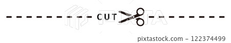 Cutout line illustration, cutout vector illustration Cutout line illustration, cutout vector illustration 122374499