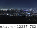 Los Angeles Downtown from Hollywood Hills at NIght 70mm 122374782