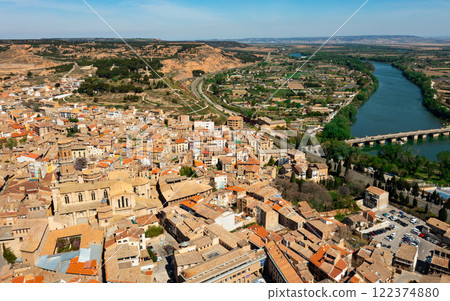 Bird's eye view of Tudela, Navarre, Spain 122374880