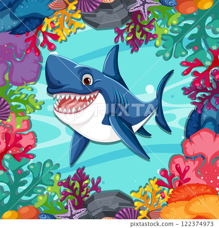 Colorful Underwater Shark Adventure Colorful Underwater Shark Adventure 122374973