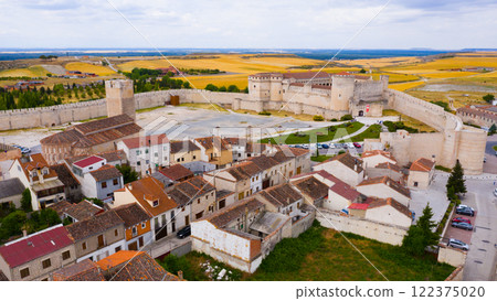 View from drone of Cuellar with Castle View from drone of Cuellar with Castle 122375020