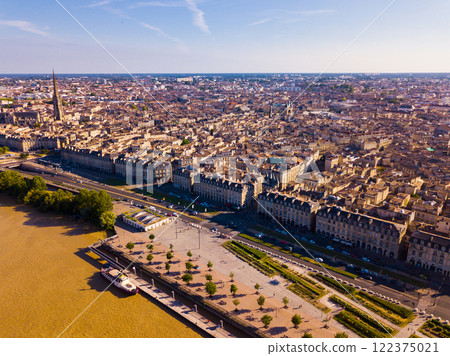 Day aerial cityscape of Bordeaux 122375021