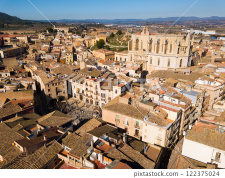 Aerial view of Montblanc city 122375024