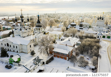 Aerial view of Murom overlooking Trinity convent and Annunciation Monastery Aerial view of Murom overlooking Trinity convent and Annunciation Monastery 122375037