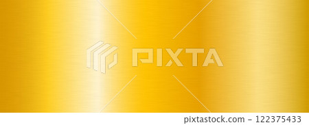 Golden metallic gradient texture. Gold metal foil background. Wide shiny polished yellow sheet for label, plate, plaque, sign, tag, print. Textured material surface. Vector backdrop Golden metallic gradient texture. Gold metal foil background. Wide shiny polished yellow sheet for label, plate, plaque, sign, tag, print. Textured material surface. Vector backdrop 122375433