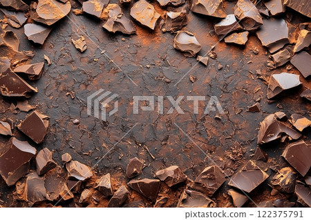 Chocolate frame and copy space 122375791