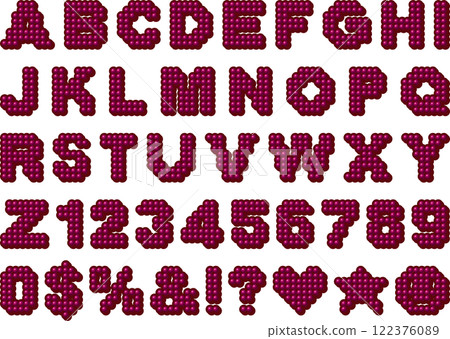 Pearl, text, shadow, 12 magenta 122376089