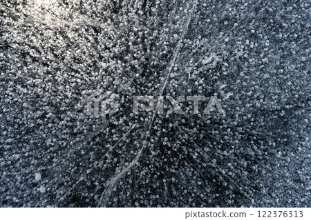 冰泡冰造型赤城大沼 冰泡冰造型赤城大沼 122376313