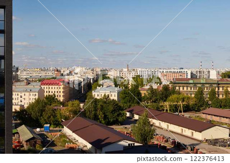 A captivating Urban Landscape View showcasing a blend of Modern and Historical Architecture A captivating Urban Landscape View showcasing a blend of Modern and Historical Architecture 122376413