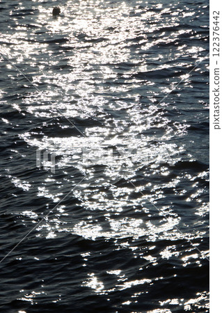 The shimmering, glittering water reflects beautifully under the warm embrace of sunlight The shimmering, glittering water reflects beautifully under the warm embrace of sunlight 122376442