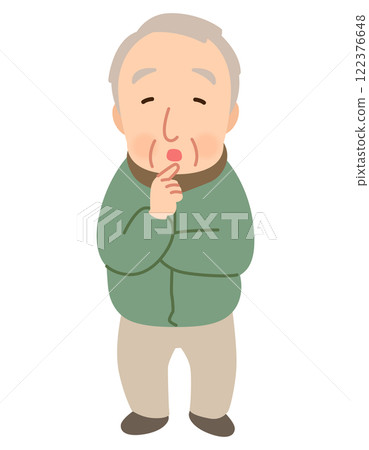 Elderly man, facial expression pose, senior, elderly, late elderly Elderly man, facial expression pose, senior, elderly, late elderly 122376648