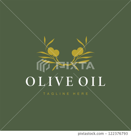 simple olive logo design olive fruit plant symbol of beauty and spa business brand template simple olive logo design olive fruit plant symbol of beauty and spa business brand template 122376793