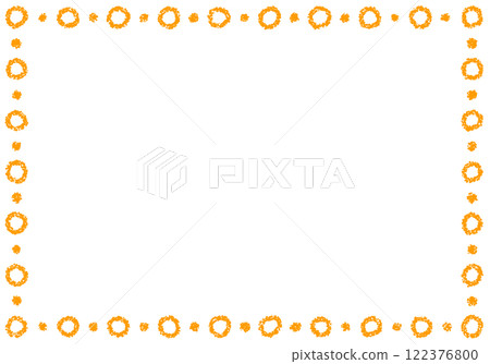 Hand-drawn crayon material background frame 122376800