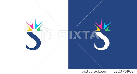 Shine logo design unique and colorful Shine logo design unique and colorful 122376902