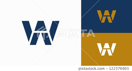 Modern and Unique WA logo design Modern and Unique WA logo design 122376903
