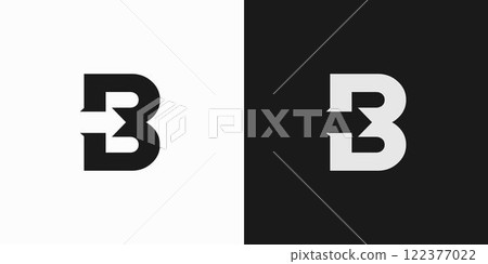 Unique and modern abstract B arrow logo design 122377022