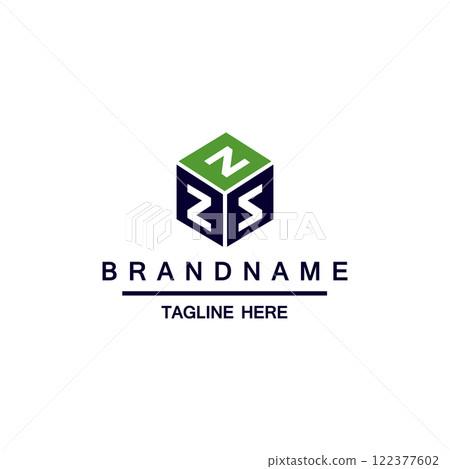 cube logo Z letter initial design geometric box cube logo Z letter initial design geometric box 122377602