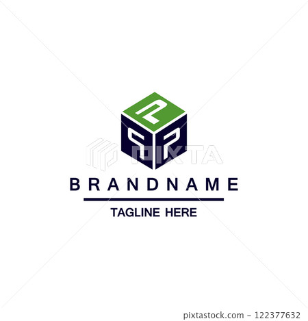 Letter P Cube Box Logo Design Element 122377632