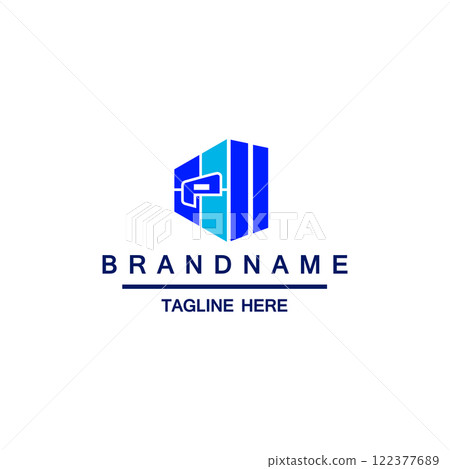 Modern Logo Solution Letter P 122377689