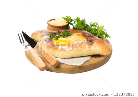 PNG, Khachapuri, tasty baking food, isolated on white background 122378055