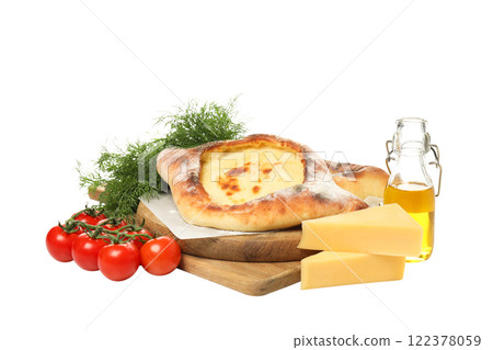 PNG, Khachapuri, tasty baking food, isolated on white background 122378059
