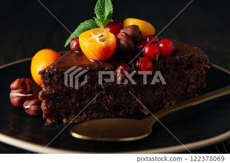 Chocolate cake - concept of delicious and tasty dessert 122378069