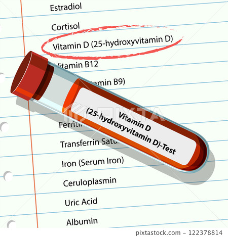 Vitamin D Blood Test Illustration 122378814