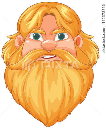 Golden-Haired Warrior Portrait 122378826