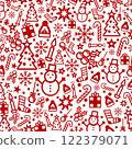 Beautiful Christmas pattern. Design for wallpaper, card, template, print,  122379071