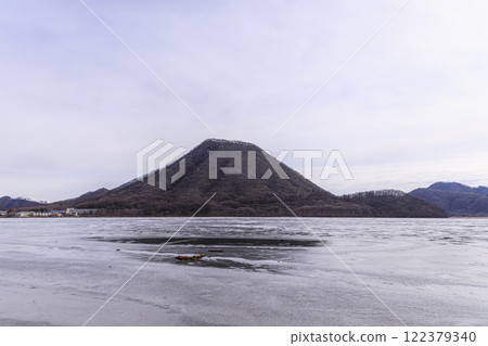 榛名山、榛名山、榛名湖、冬天的風景 122379340