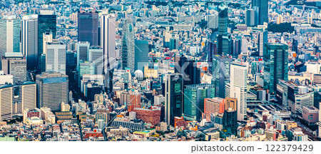 Aerial view of Shinjuku, Tokyo, Japan 122379429