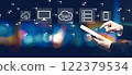 SaaS - software as a service concept with businessman using a tablet computer 122379534