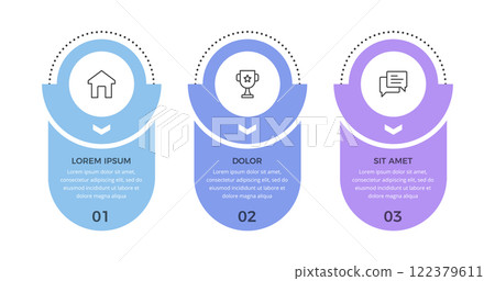 Infographic Template with 3 Elements Infographic Template with 3 Elements 122379611