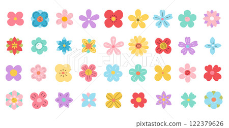 Hand Drawn Doodle Flowers Hand Drawn Doodle Flowers 122379626