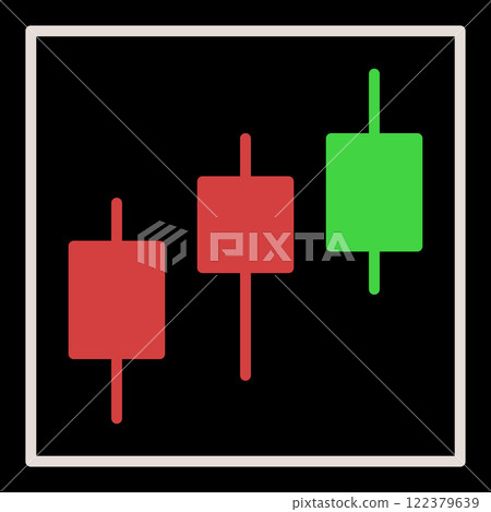 3 Candles vector Stock Market Trading colored icon or logo element 3 Candles vector Stock Market Trading colored icon or logo element 122379639