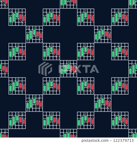 Crypto Trading Data Visualization vector Candlestick Chart colored seamless pattern Crypto Trading Data Visualization vector Candlestick Chart colored seamless pattern 122379713