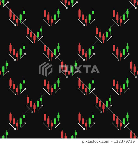 Trend Reversal Candlestick Chart vector colored seamless pattern Trend Reversal Candlestick Chart vector colored seamless pattern 122379739
