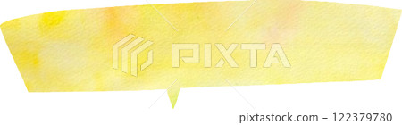 Watercolor yellow horizontal speech bubble Watercolor yellow horizontal speech bubble 122379780