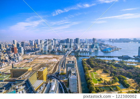 Tokyo cityscape in Japan: Reiwa 7, a new era. View of the former Tsukiji Market site, etc., to be redeveloped... = January 23rd 122380002