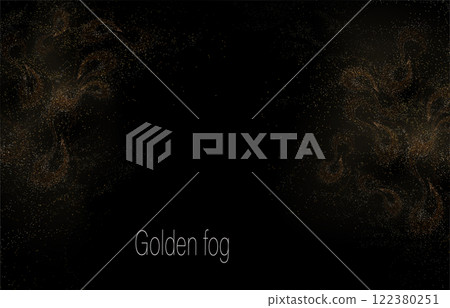 Abstract design element, shiny curly gold mosaic on black background Abstract design element, shiny curly gold mosaic on black background 122380251