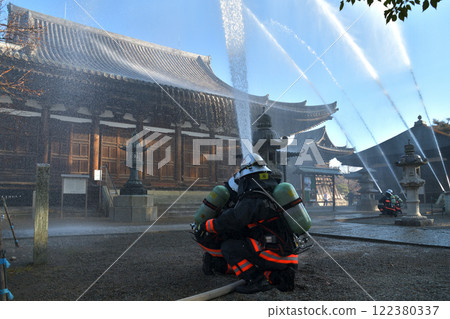 文化財產防火日 覺林寺消防演習 大雄寶殿噴水 122380337
