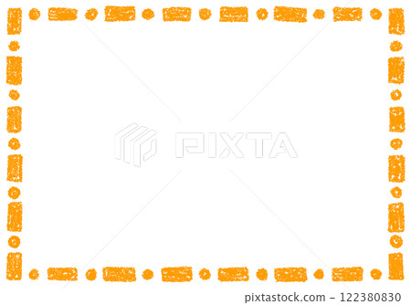 Hand-drawn crayon material background frame Hand-drawn crayon material background frame 122380830