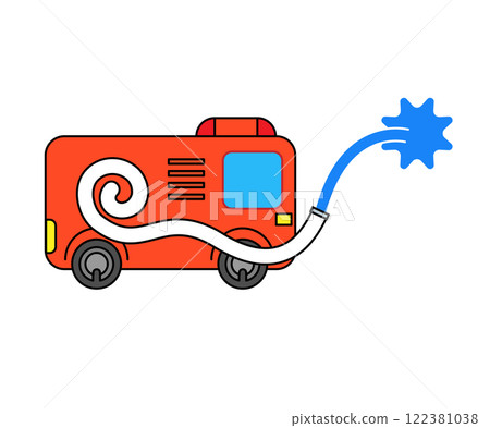 Illustration of a fire truck Illustration of a fire truck 122381038