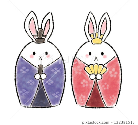 Rabbit Hinamatsuri illustration Rabbit Hinamatsuri illustration 122381513