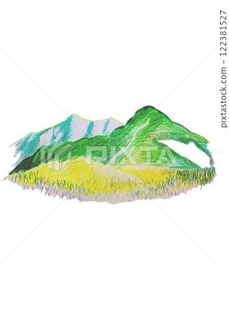 用色鉛筆手繪的旭岳 122381527
