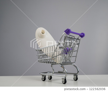 Vacuum Stimulator Sex Toy in Miniature Shopping Cart.  122382036