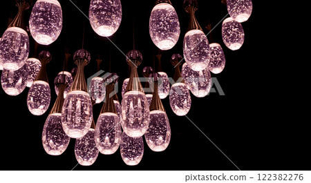 Elegant teardrop glass chandelier 122382276