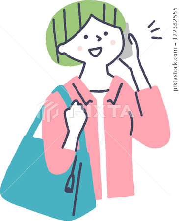 淺談智能手機的年輕女子 122382555