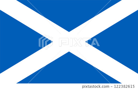Official national flag of Scotland. Proportion 3:5. Correct colors. Vector illustration Official national flag of Scotland. Proportion 3:5. Correct colors. Vector illustration 122382615