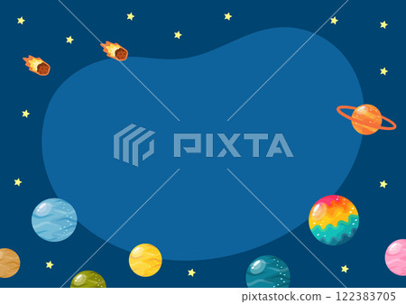漂浮在太空的彩色行星背景資料05 漂浮在太空的彩色行星背景資料05 122383705